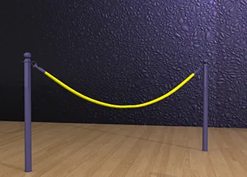 Powder-Coated Classic Rope Post Floor Socket