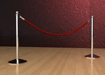Classic Rope Post in Chrome